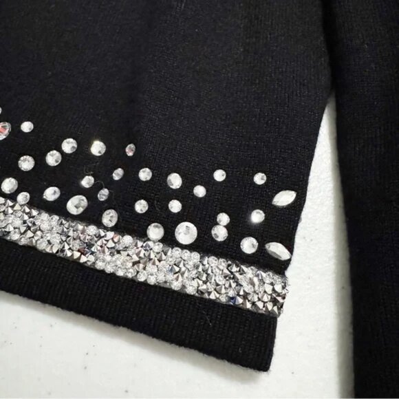 EUC Chico's Travelers Collection Rhinestone Cardigan L - Picture 9 of 16